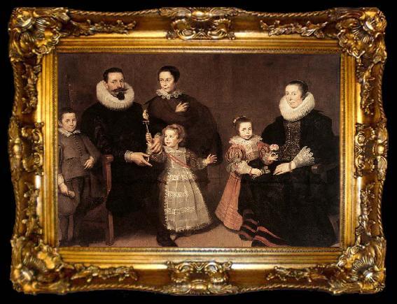 framed  VOS, Cornelis de Family Portrait, ta009-2